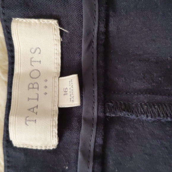 Talbots casual slacks size 16 navy - Picture 6 of 9